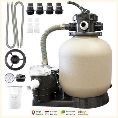 14 Inch Sand Filter System for Above-Ground & Inground Pools Up to 10500 Gallons