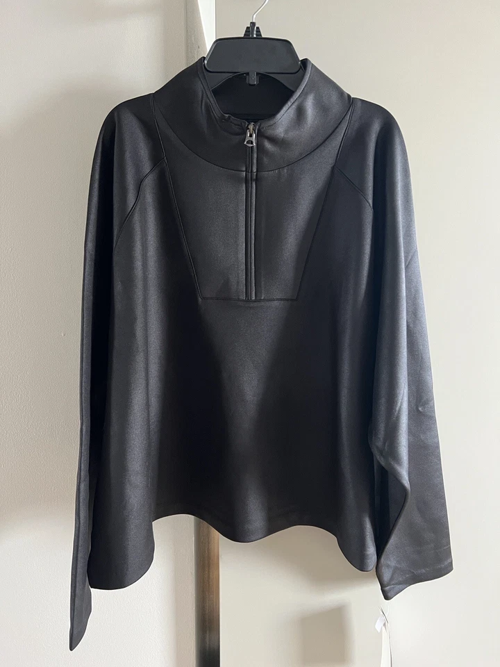 Chaqueta corta pulóver French Connection negra con cremallera talla XL nueva con etiquetas Foto 2 de 4