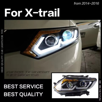 For Nissan X-trail 2014-2016 Rogue LED Headlight Assembly Sequential Turn Signal