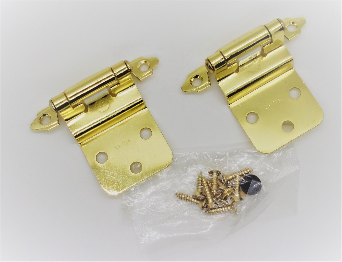 Polished Brass Surface Self-Closing Hinge (2-Pack) Polished Brass Surface Self-Closing Hinge (2-Pack)