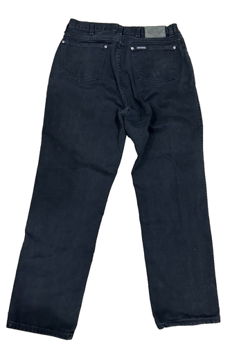Harley Davidson Jeans Mens 38 x 30 Black Denim Y2K Biker Grunge USA Made Vintage - Picture 2 of 13
