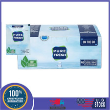 PureFresh Wet Wipes Flushable Individually Wrapped for Travel 40 Singles