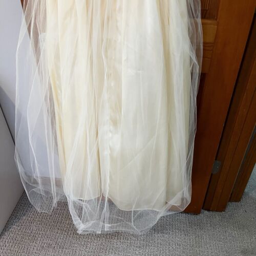 Gunne Sax Jessica McClintock Yellow Corset Prom Dress Sz 7/8 Belle Satin Fairy - Picture 9 of 13