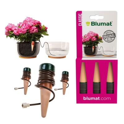 Blumat Classic Watering Plant Stakes Automatic Drip Watering/Irrigation - 3 Pack