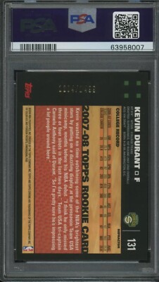2007 TOPPS CHROME KEVIN DURANT #131 REFRACTOR /1499 ROOKIE RC NETS