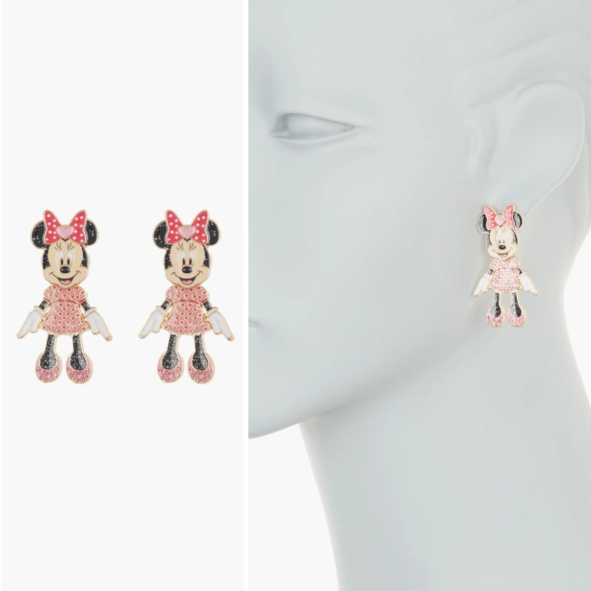 ☆Baublebar x Disney☆バレンタインミニーちゃん ピアス Disney Minnie Mouse Valentine's Day Earrings - Pink – Disney