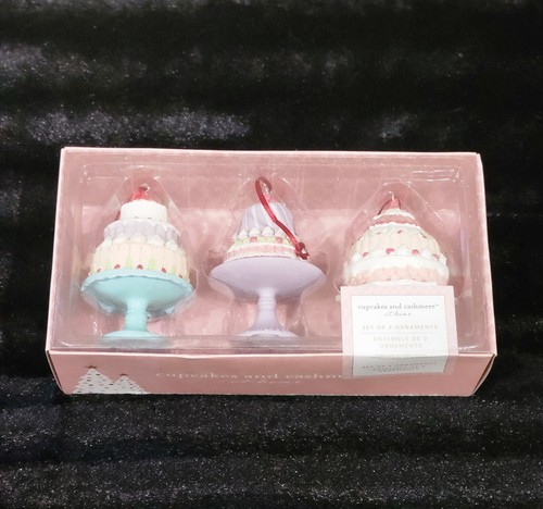 3 Pastel Piped Icing Cake Ornaments Pedestals Aqua Pink Lilac Bakery Decor Fun - Picture 11 of 12