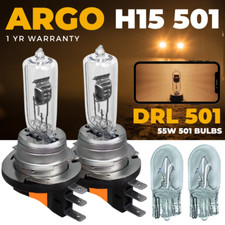 2x H15 715 55w Pj26t-1 DRL Faro Principal Bombilla Halógena Transparente 12v 501 Bombillas