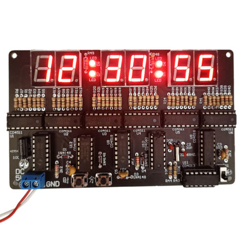 6 Digits DIY Clock Kit DIY Electronic Alarm Clock Soldering Practice Kit w/ Case - Picture 25 of 48