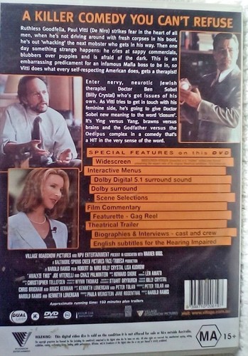 DVD ANALYZE THIS ZONE PAL 4 AUSTRALIAN - Picture 2 of 3