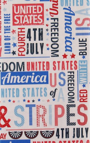 4th of July Patriotische Gefühle Vinyl Flanell Rückseite Tischdecke verschiedene Größen - Bild 2 von 4