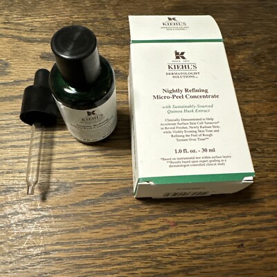 KIEHL'S NIGHTLY REFINING MICRO-PEEL CONCENTRATE SOURCED QUINOA HUSK EXTRACT 1oz