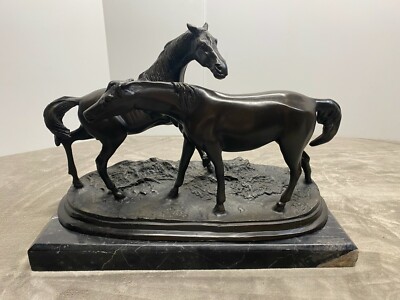 Pierre Jules Mene '' 'L' Accolade'' Antique Bronze Casting 