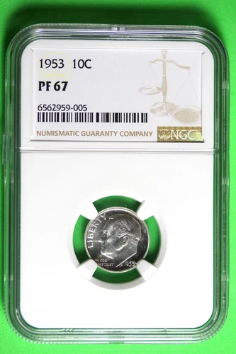 1953 NGC PF67 Roosevelt Dime #B35503