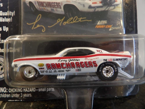 WHITE LIGHTNING RAMCHARGERS FUNNY CAR  JOHNNY LIGHTNING FUNNY CAR LEGENDS   1:64