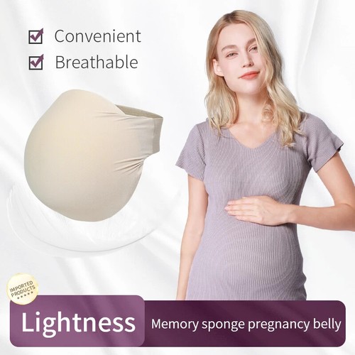 Fake Belly Memory Foam Fake Pregnant Belly Props Transformation Belly Light Soft - Picture 2 of 27