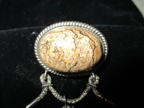 Broche/colgante BA de plata esterlina 925 con jaspe rojo hecho en Indonesia - Imagen 2 de 3