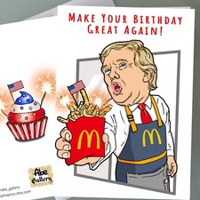 Donald Trump Birthday Card French Fries Birthday Card Fan Art Gift President