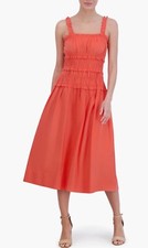 Eliza J Orange Cotton Midi Sundress size 4