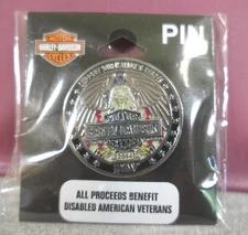 NEW 2014 Harley Bar & Shield Eagle Support Our Nation's Heroes Jacket Lapel Pin