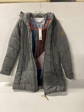 O'neill Womens Winter Puffer Long Jacket Gray Size S/p Outerwear Coat