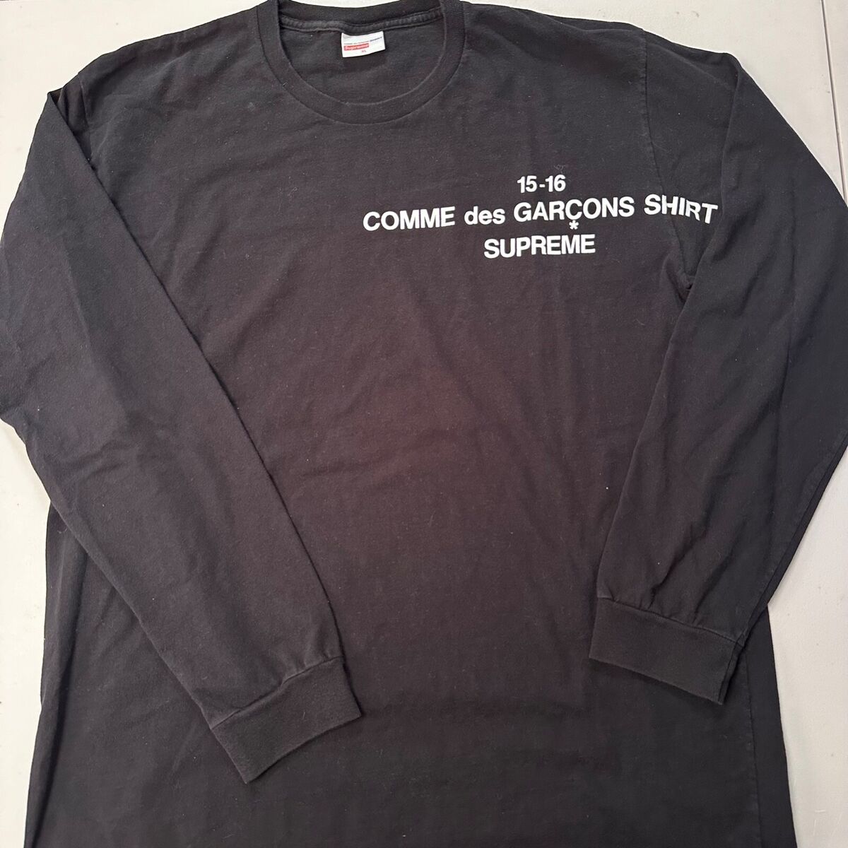 Supreme x Comme Des Garcons CDG FW15 Long Sleeve Black T Supreme x Comme Des Garcons CDG FW15 Long Sleeve Black T