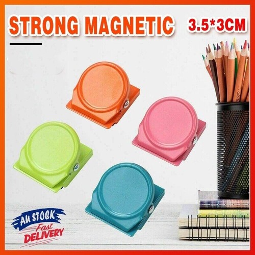2025 Magnetic Clips Fridge Strong Magnet Metal Clamp Note Photo Hanger Holder - Picture 12 of 17