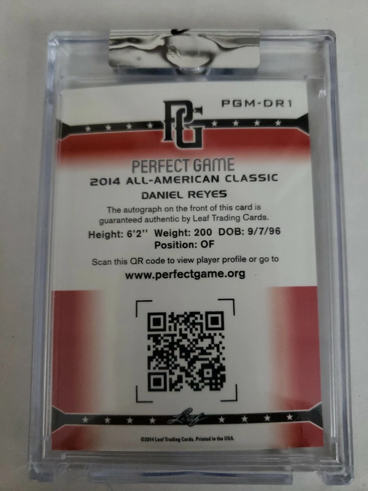 DANIEL REYES 1 OF 1 2014 LEAF DRAFT PERFECT GAME RETRO PROOF - Image 3 of 4
