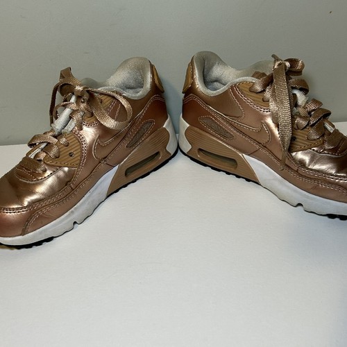 Nike Air Max 90 SE Metallic Bronze Rose Gold Size 10.5 C 859632-900 - Picture 3 of 6