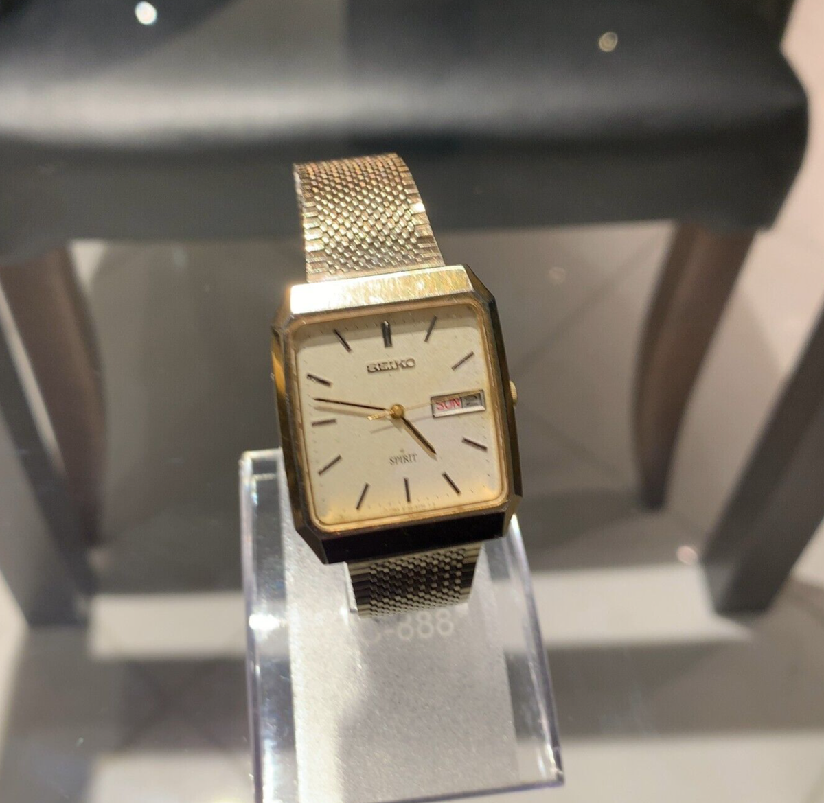 SEIKO WATCH SPIRIT QUARTZ 9533-5030 STAINLESS STEEL DAY DATE | eBay