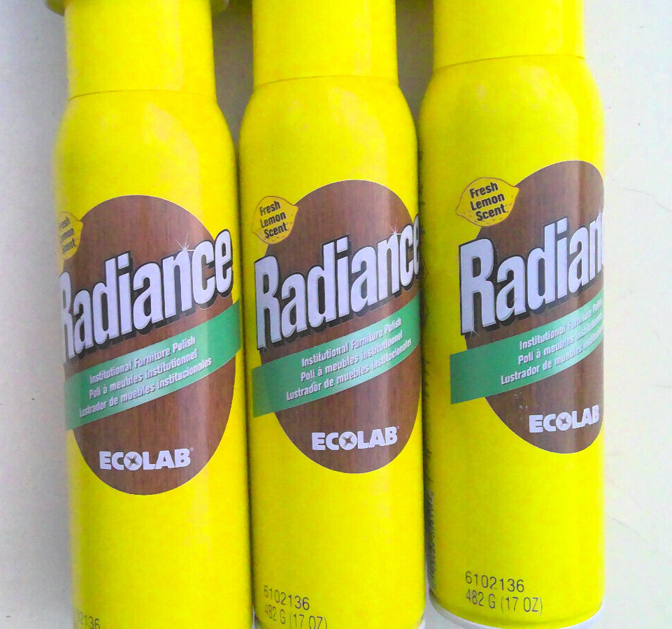 Ecolab Radiance fresh lemon scent institutional furniture polish pack