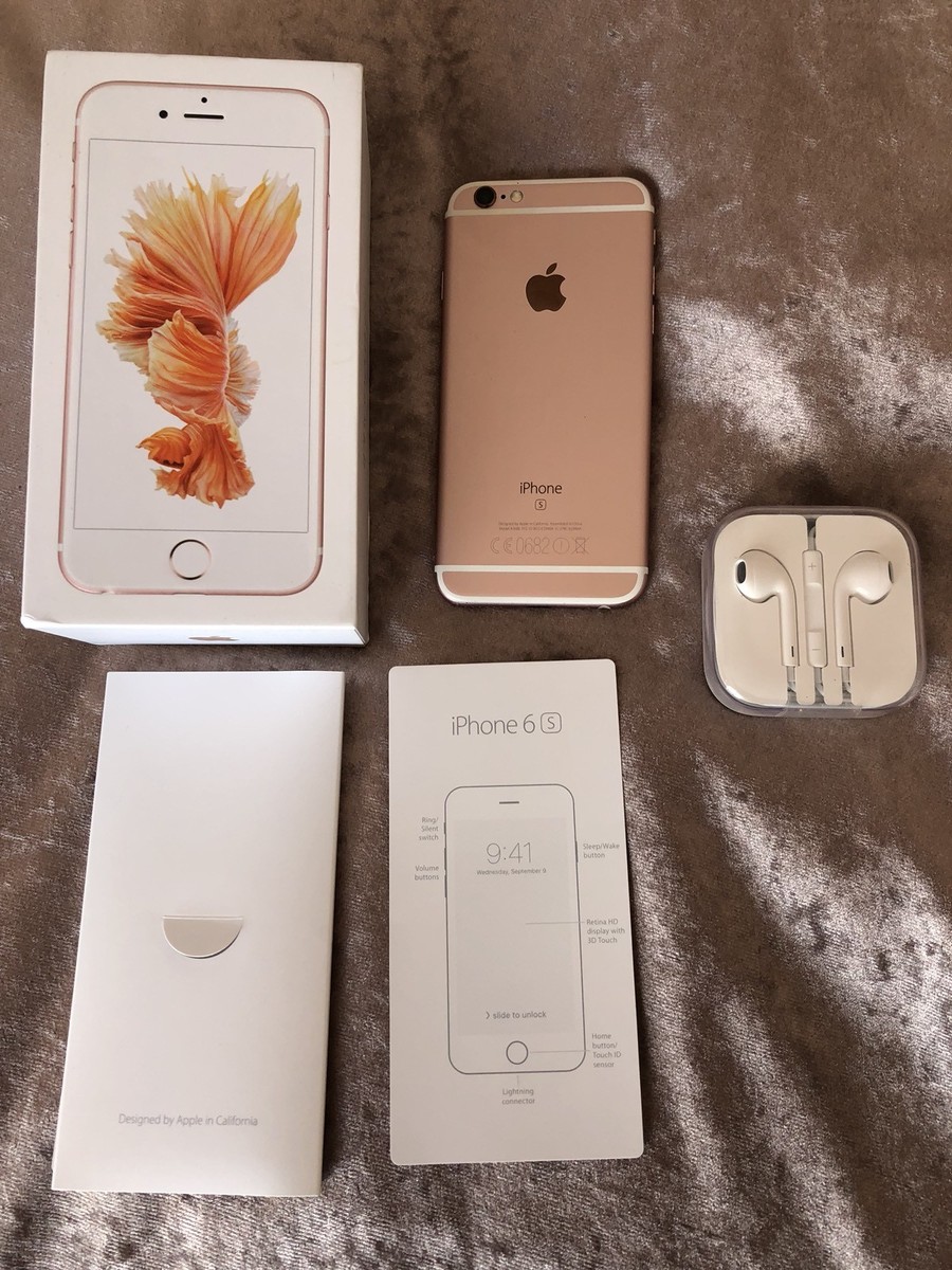 iPhone 6S Apple Rose Gold Phone In The Box Excellent Working