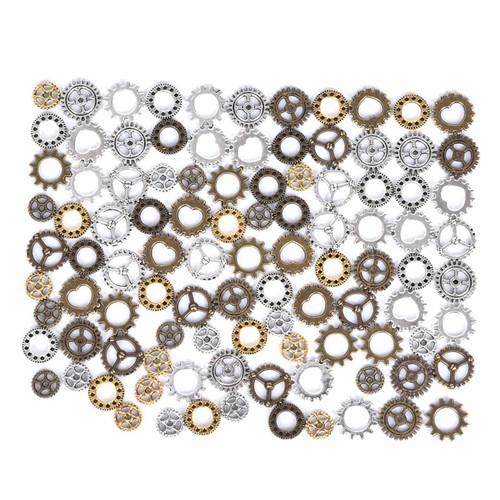 100Pcs Antique Steampunk Mini Wheel Gear Charms Pendant DIY Jewelry Making Cr-b - Picture 2 of 8