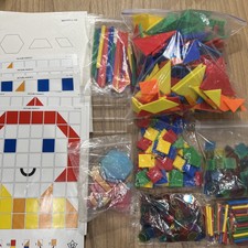 Lot of Math Manipulatives Tangrams Counters S...