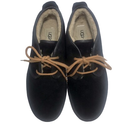 UGG Maksim Men\'s Size 16 Black Suede Chukka Boots Wool Lined 1016680 NWOB Rare UGG Men main image 4