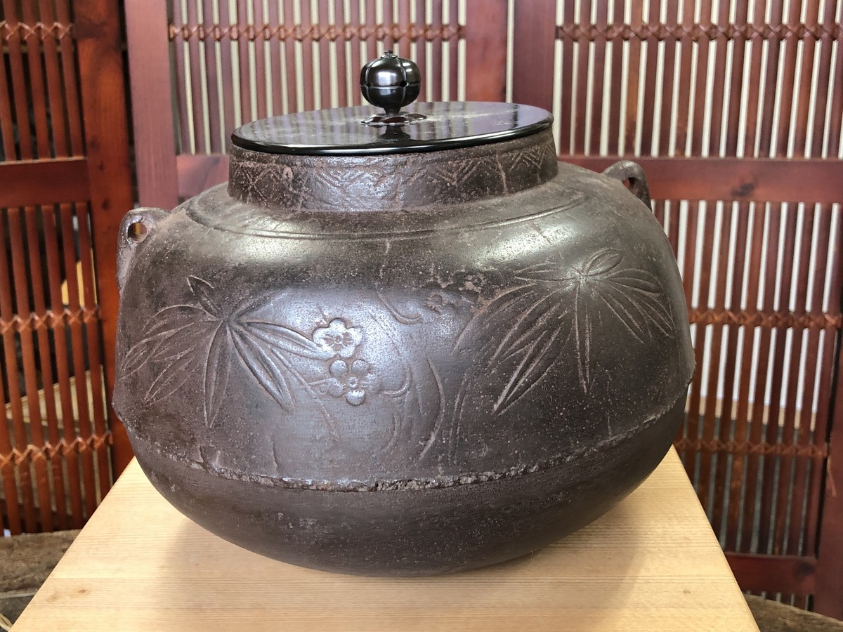 極上茶合　34g 東Y7-0623⭐︎2F K0718 Japanese Iron Tea Ceremony Hot Water Pot CHAGAMA