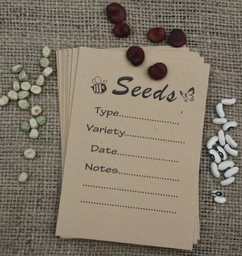 printed craft paper seed saving storage packet / envelope great gardening gift image 1
