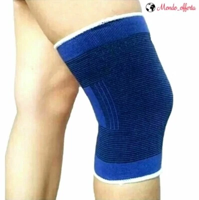 COPPIA GINOCCHIERA ORTOPEDICA FASCIA ELASTICA TUTORE SPORT GINOCCHIA GINOCCHIO