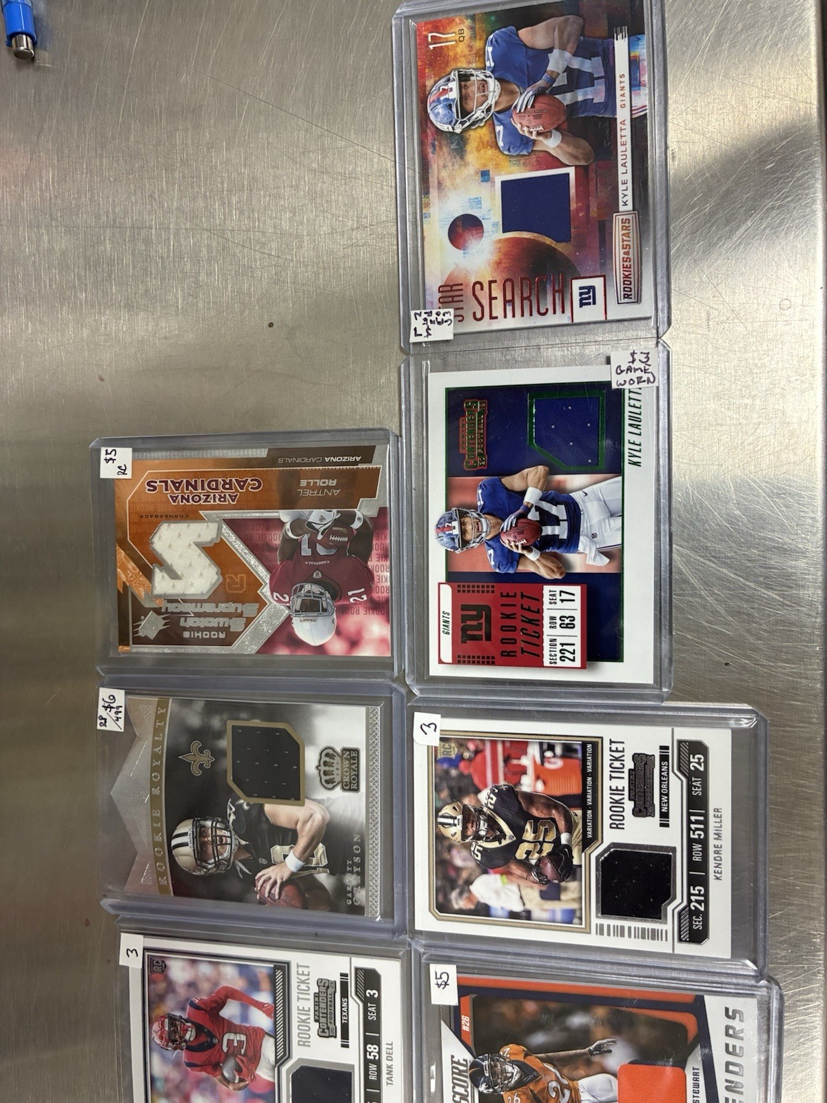 Nfl Football Seven Patch Cards, Some Game Worn All Cards In Good Shape view 3