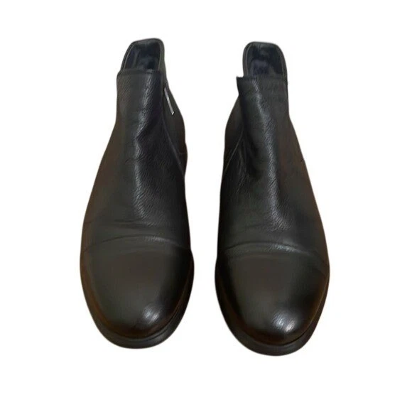 Baldinini Black Leather Faux Fur Lined Side Zip Ankle Boots Women's Size 42 - product detail image 3