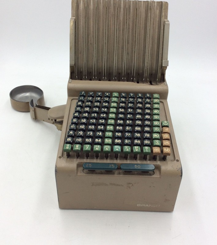 Vintage Brandt Automatic Cashier Mechanical Coin Changer Machine Bank Equipment