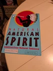 1990s Vintage Blue Natural American Spirit Cigarette Metal Tin Sign 19"x12"