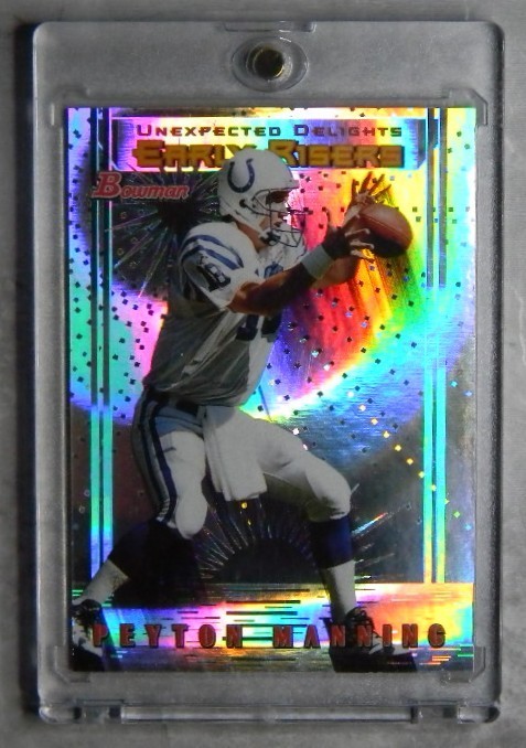 Peyton Manning 1999 Topps Bowman Unexpected Delights Early Risers #U2 Colts Foil