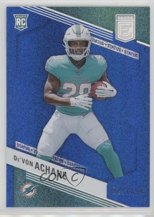 2023 Panini Donruss Elite Rookies Status Sparkle 29/299 De'Von Achane #132 us0