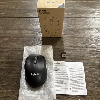 Logitech Marathon M705 Wireless Laser Mouse - Black (910-006033) OPEN BOX