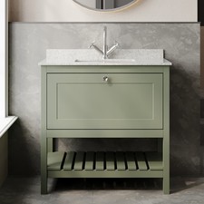 Hudson Reed Bexley Floor Standing Vanity Unit & 1TH Basin 600mm Wide Indigo Blue