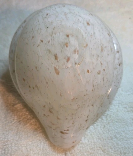 Statuina vintage vetro artistico Murano cigno 24k macchie oro infuso con occhi applicati piatto - Foto 6 di 9