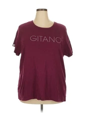 Gitano Women Red Short Sleeve T-Shirt 2X Plus