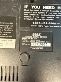 SEGA Genesis MK-1631 Console Bundle w/ Controller Cords - Tested!