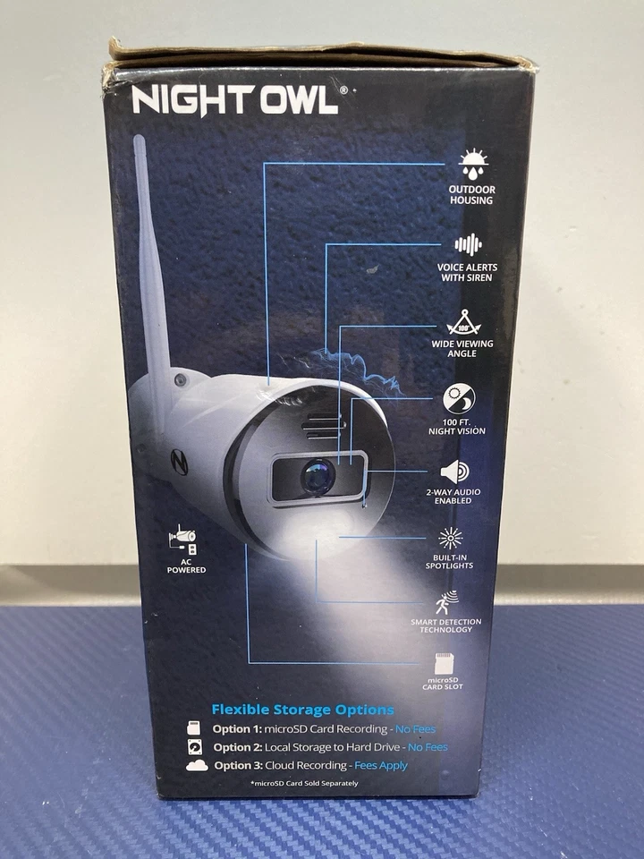 Night Owl CAM-2PK-WNIP8LBU Wi-Fi IP 4K HD Spotlight Cameras with 2 Way Audio - 2 - Image 3 of 4